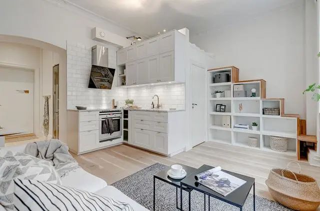 23㎡小公寓，也能打造loft隔层，卫生间顶上装卧室，佩服！